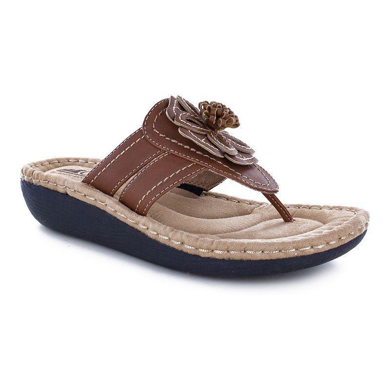 Cliffs by White Mountain Carnation Womens Thong Sandals Black Product Image