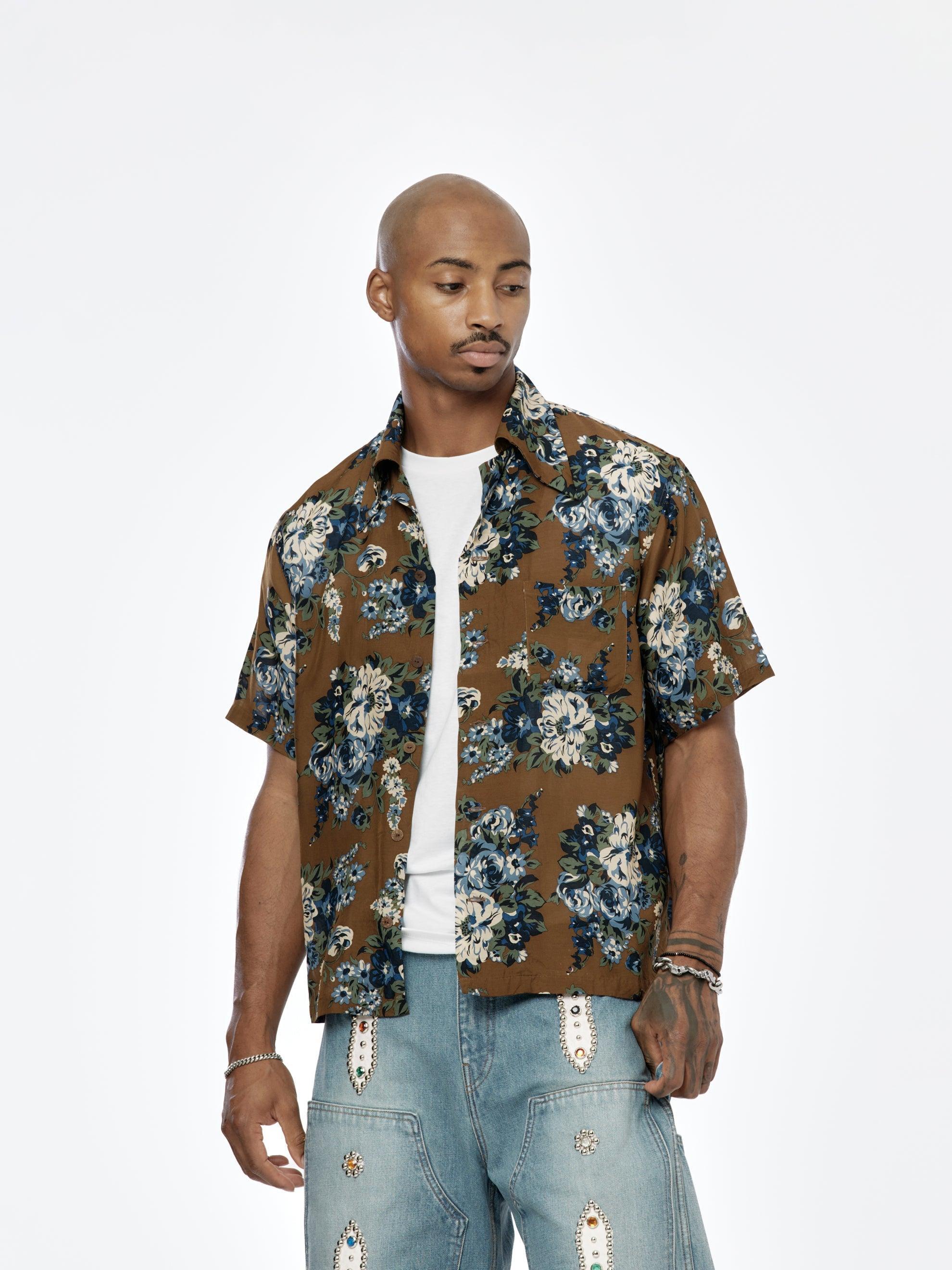 Champetre Maria Wrangle Aloha Shirt (Brown/Khaki) Product Image