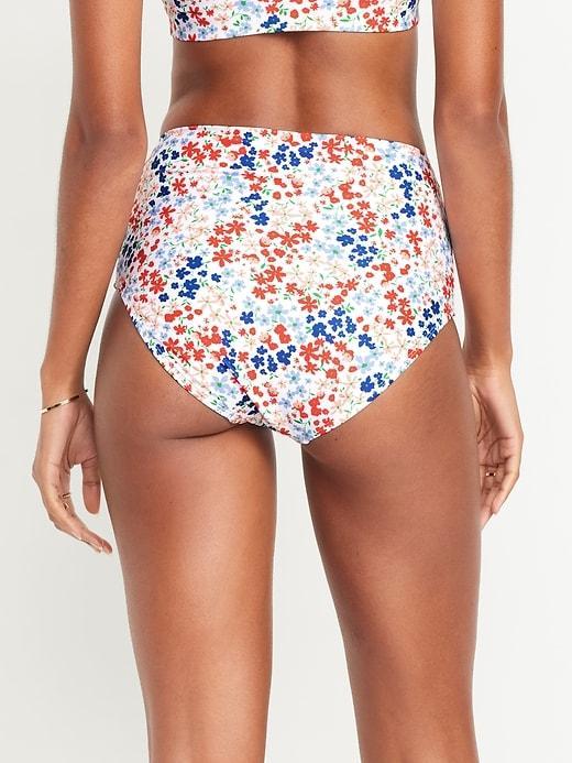 High-Waisted French-Cut Bikini Swim Bottoms Product Image