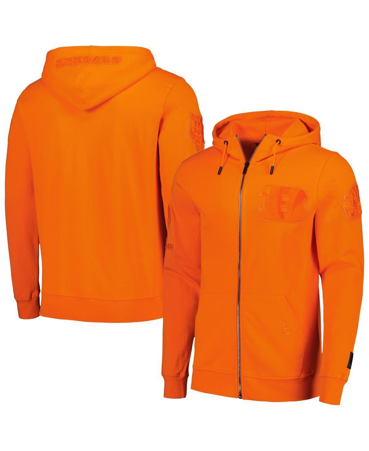 Pro Standard Mens Orange Cincinnati Bengals Triple Tonal Full-Zip Hoodie Product Image