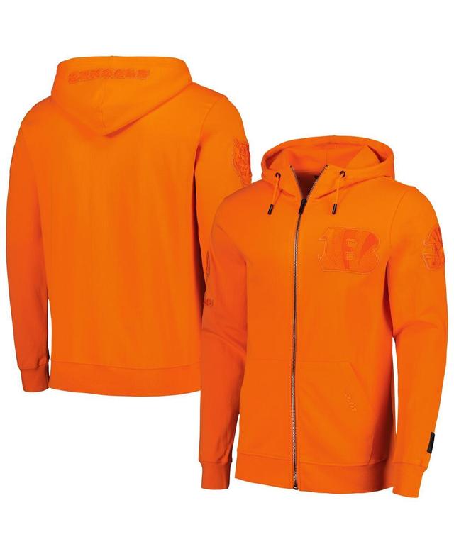 Pro Standard Mens Orange Cincinnati Bengals Triple Tonal Full-Zip Hoodie Product Image