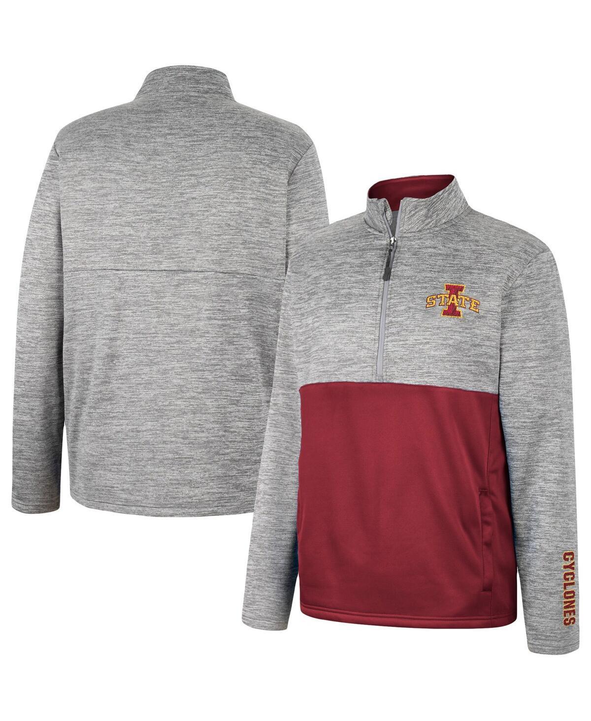 Mens Colosseum Gray Iowa State Cyclones John Half-Zip Jacket Product Image