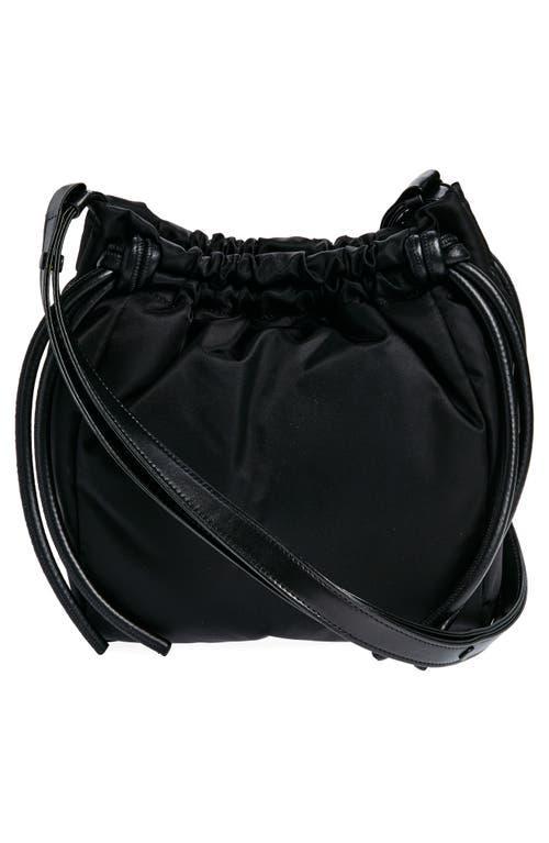 Drawstring Bucket Bag In Black Product Image