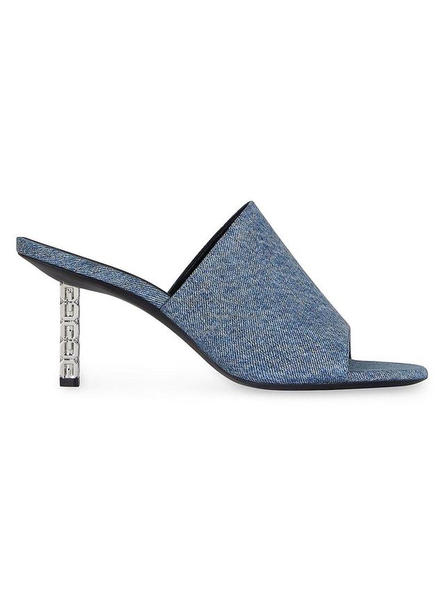 Womens G Cube Mules in Denim - Medium Blue - Size 9 - Medium Blue - Size 9 Product Image