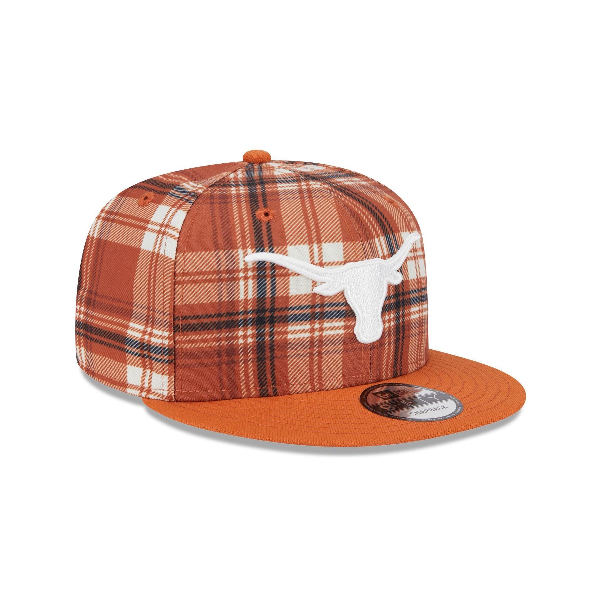 Texas Longhorns Plaid 9FIFTY Snapback Hat Male Product Image