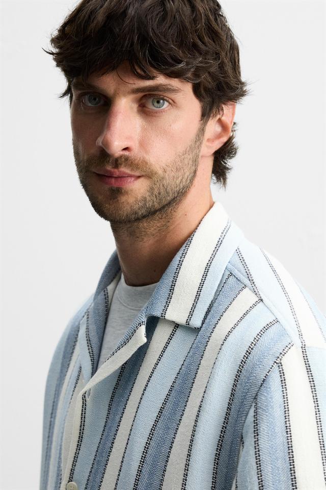 TEXTURED STRIPED SHIRT Product Image