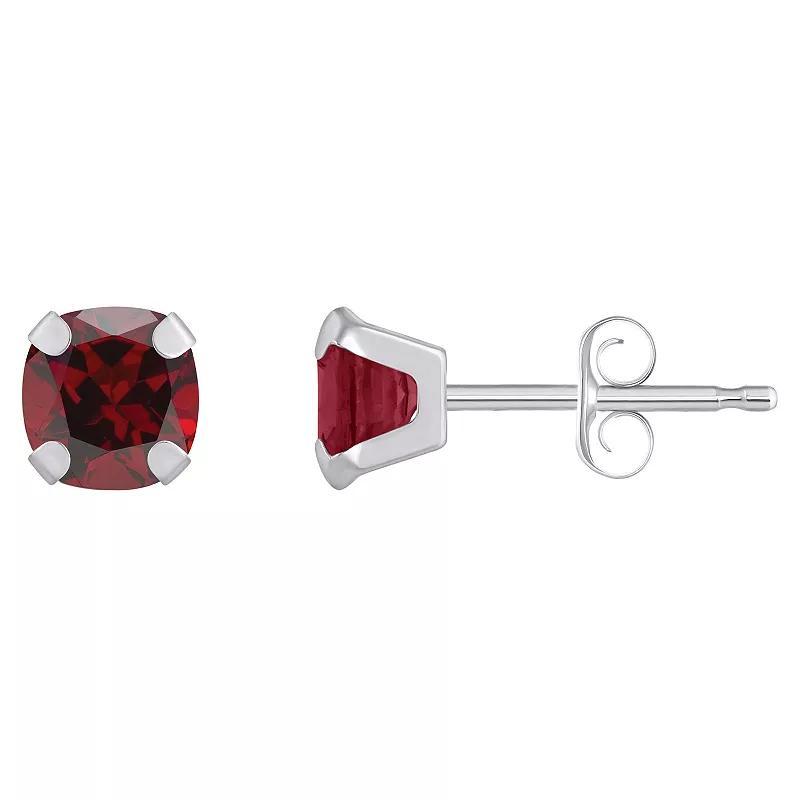 Macys Gemstone Stud Earrings in 10k White Gold Product Image