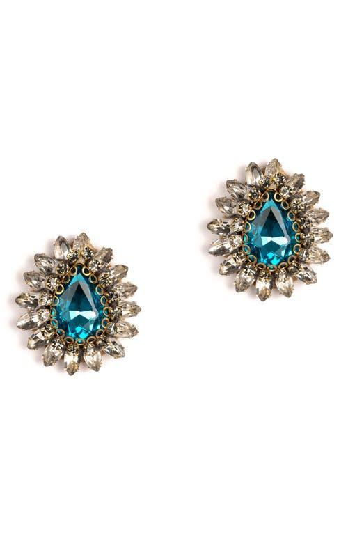 Deepa Gurnani Leesha Crystal Post Earrings Product Image