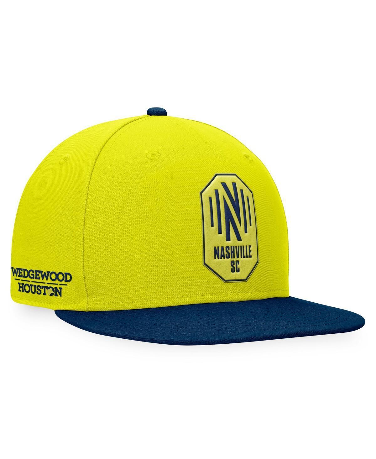 Mens Fanatics Branded Yellow/Navy Nashville SC Downtown Snapback Hat Product Image