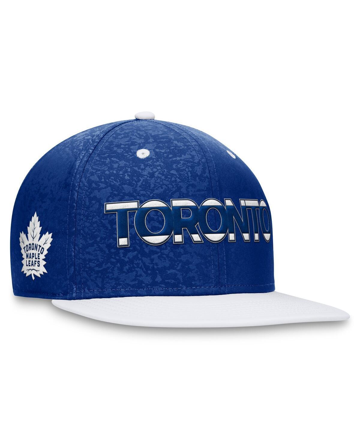 Mens Fanatics Branded Blue/White Toronto Maple Leafs Authentic Pro Rink Two-Tone Snapback Hat Product Image