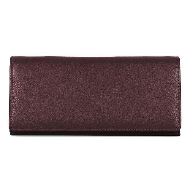 Womens Karla Hanson RFID-Blocking Continental Leather Wallet, Red Product Image