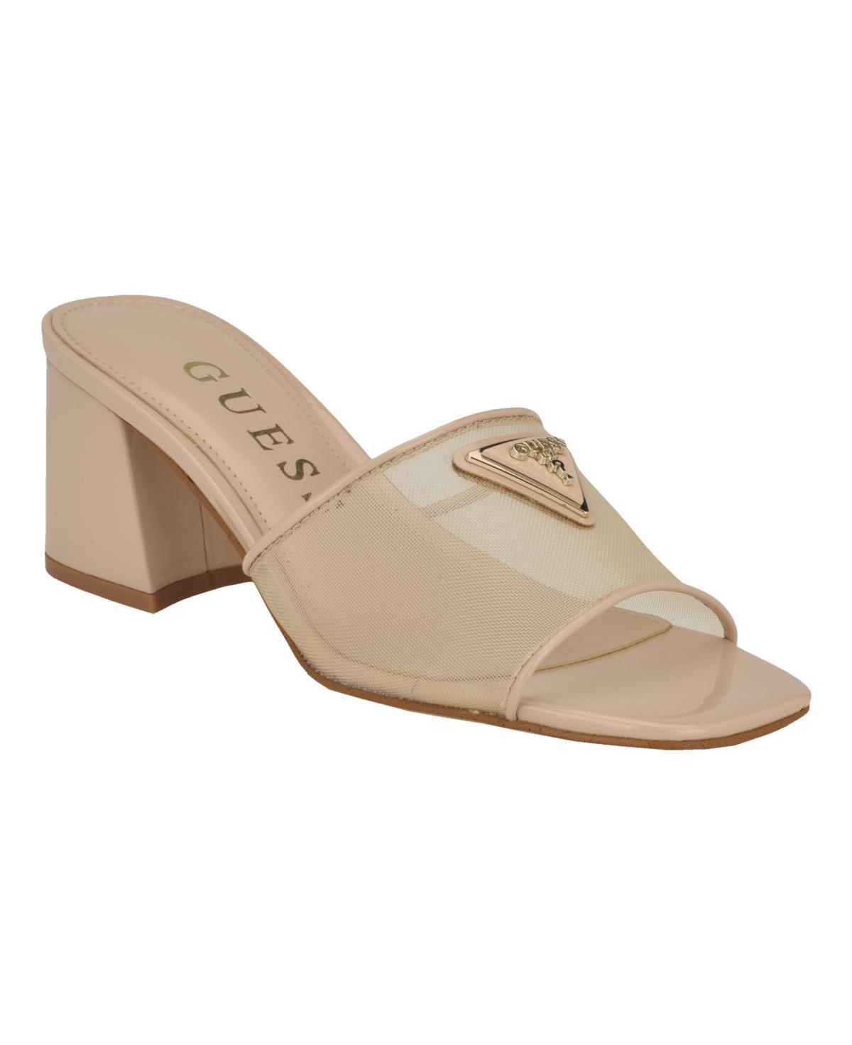 Guess Womens Gables Block Heel Slip On One Band Sandals Product Image