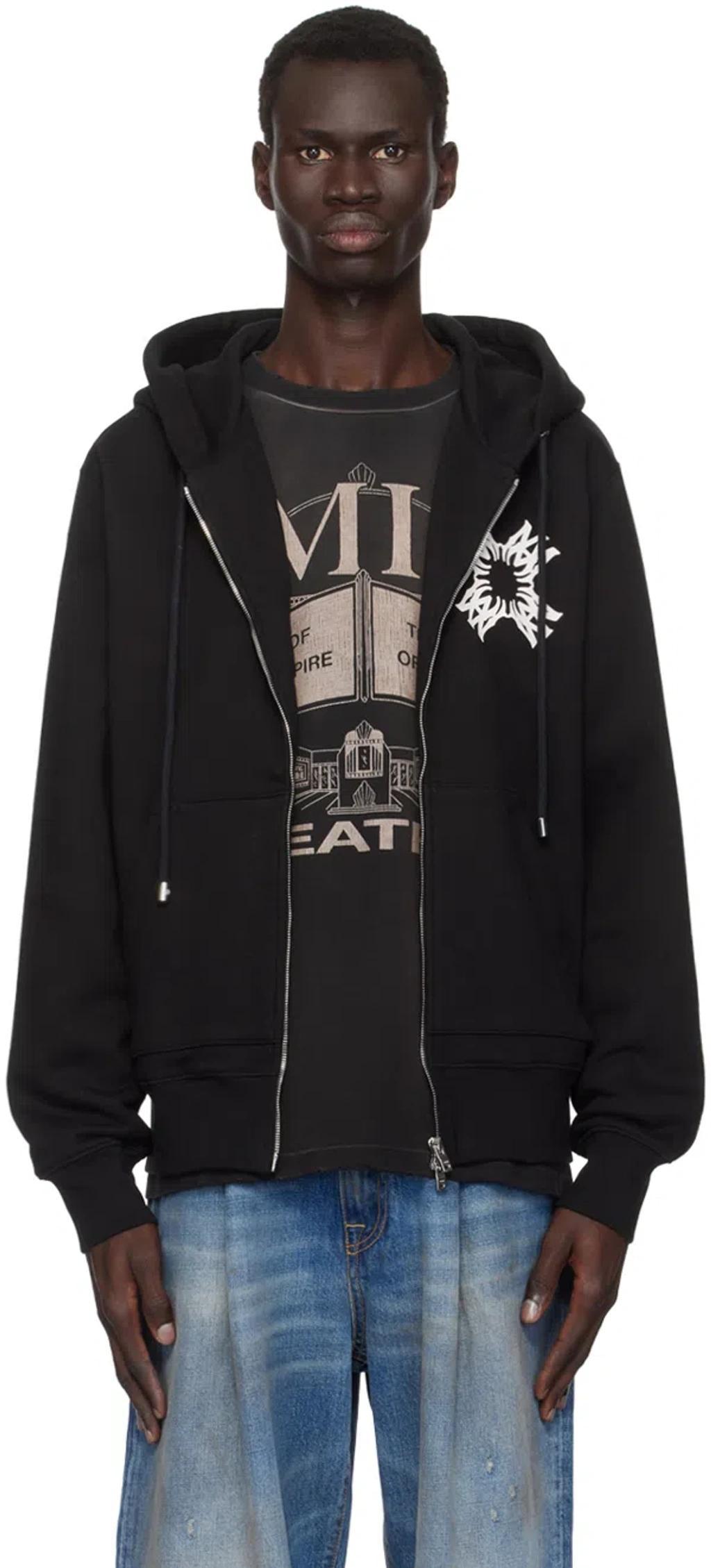 Black Ma Quad Zip Up Hoodie Product Image