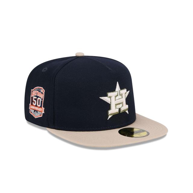 Houston Astros Canvas 59FIFTY A-Frame Fitted Hat Male Product Image