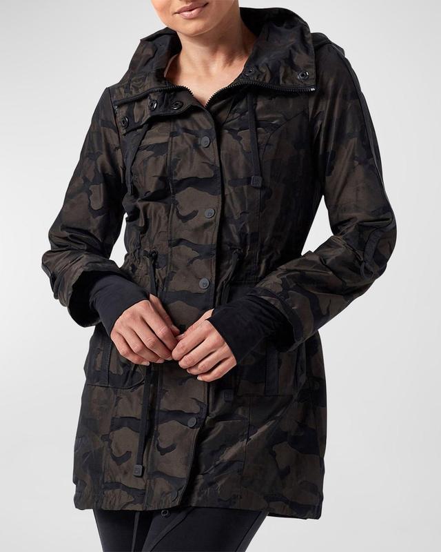 Camo-Print Hooded Anorak Jacket Product Image