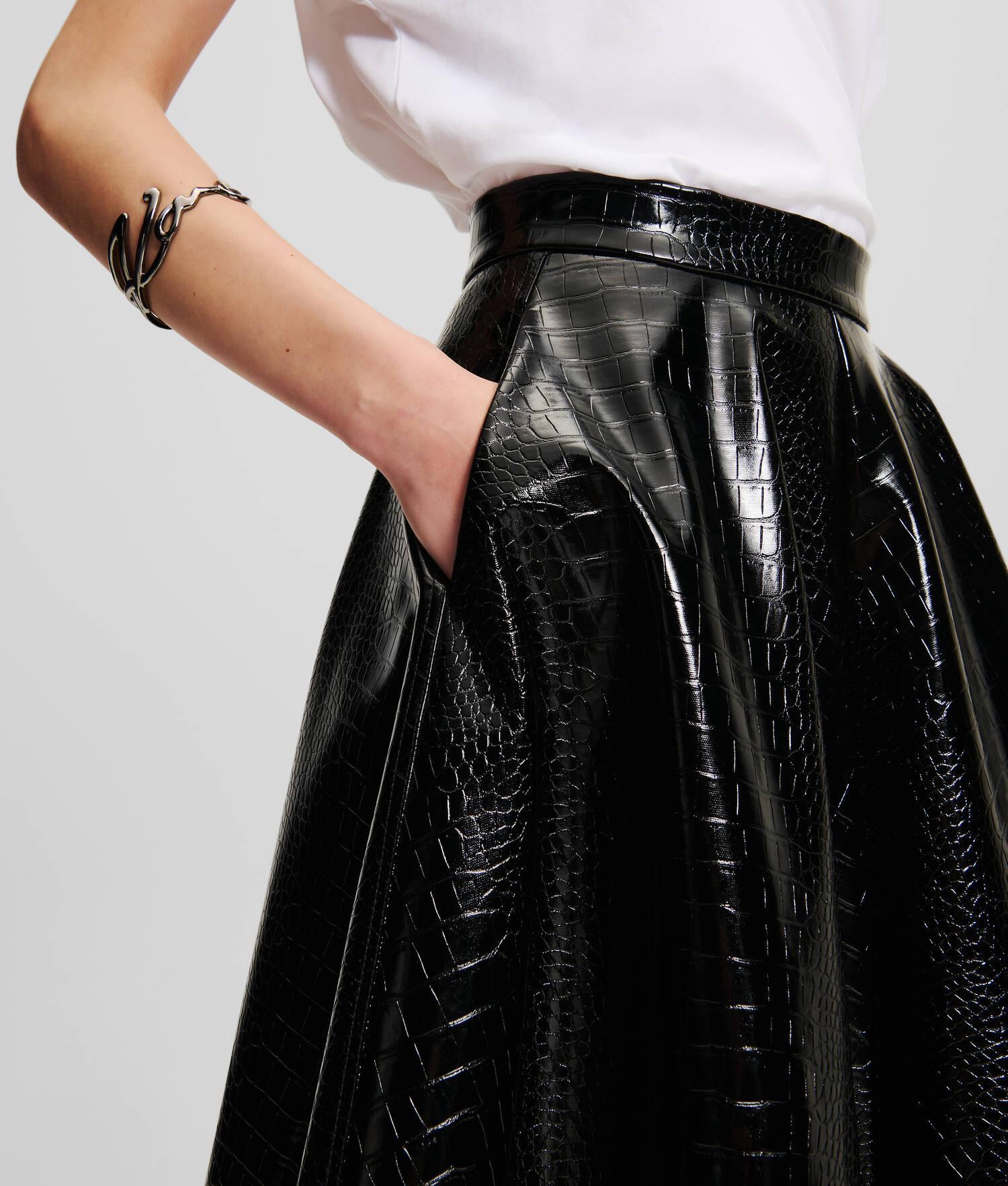 FAUX-LEATHER A-LINE SKIRT Product Image