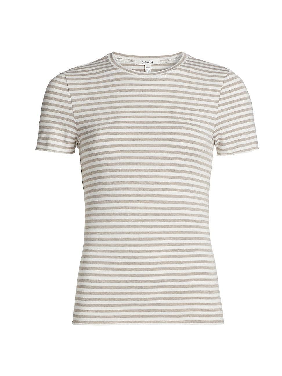 Womens Bamboo Striped Stretch Jersey T-Shirt product image