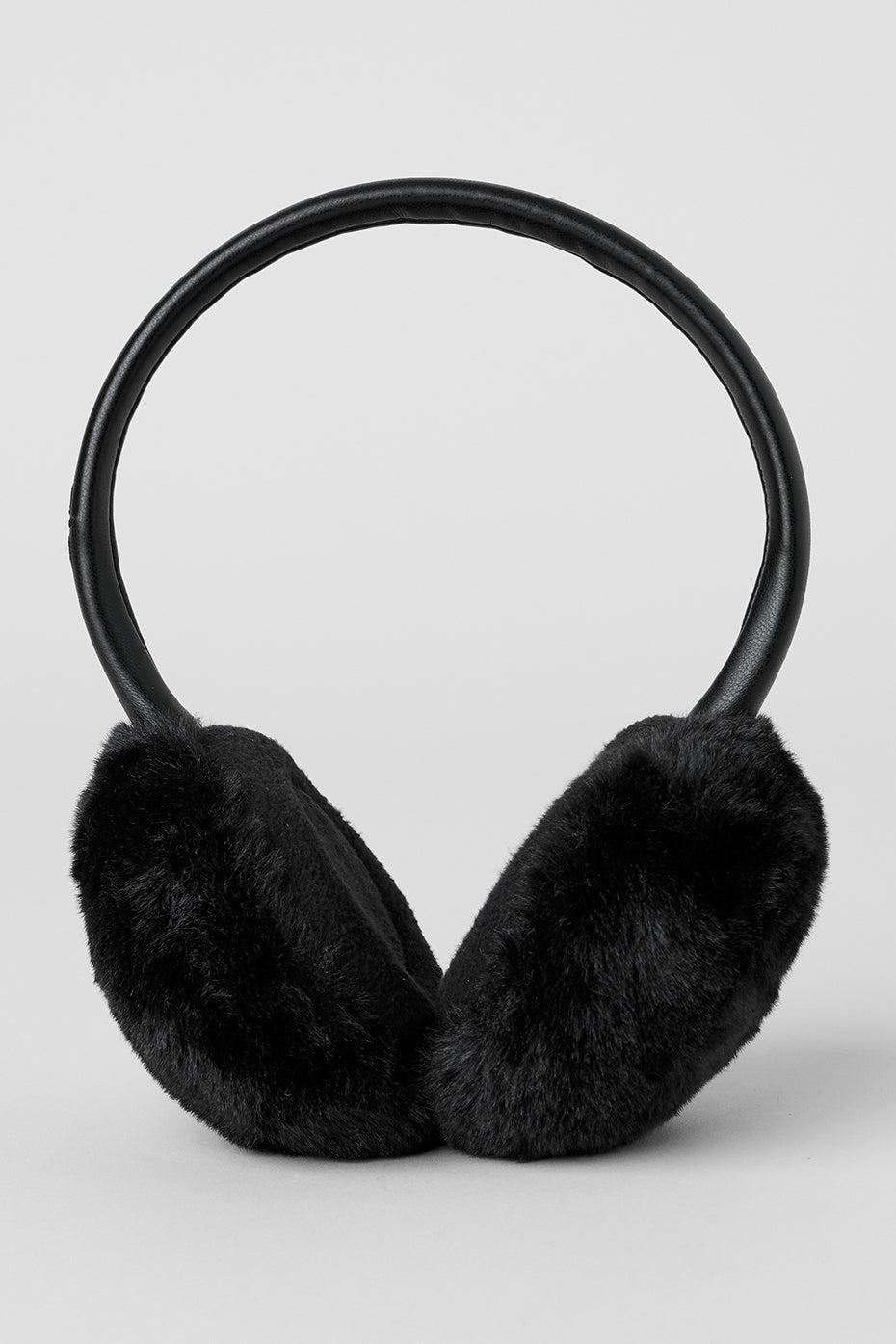 Faux Fur Ear Muff - Black Female Product Image