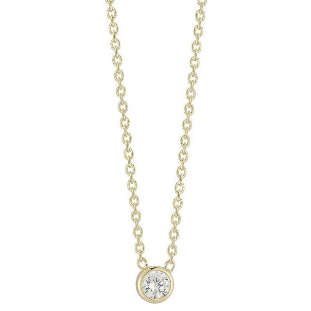 Sunkissed Sterling Sterling Silver Cubic Zirconia Stone Necklace, Womens Gold Tone Product Image