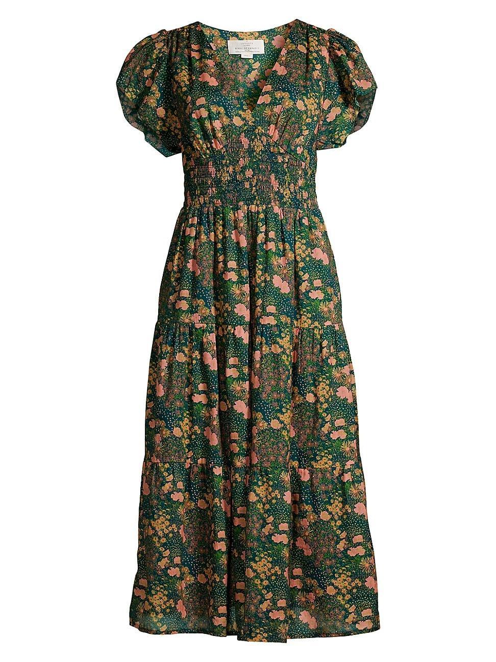 Womens Kendall Floral Midi-Dress Product Image