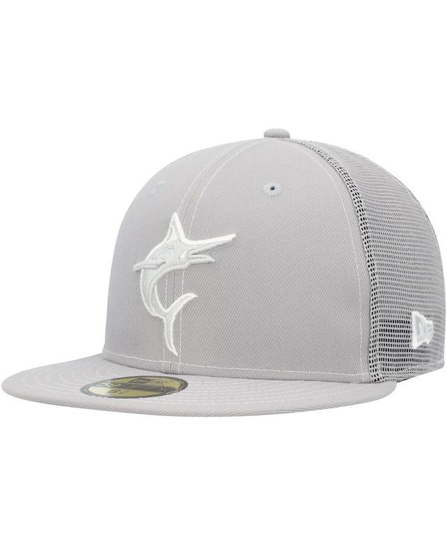 Mens New Era Gray Miami Marlins 2023 On-Field Batting Practice 59FIFTY Fitted Hat Product Image