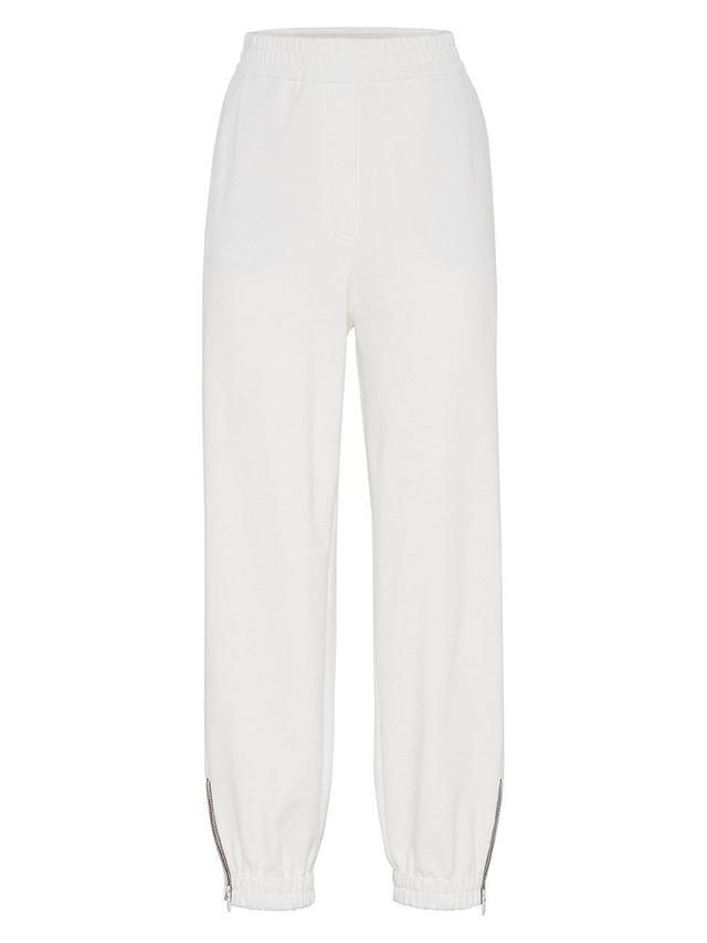 Womens Cotton Smooth French Terry Track Trousers Product Image