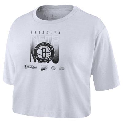 Brooklyn Nets Courtside Women's Nike NBA Cropped T-Shirt Product Image