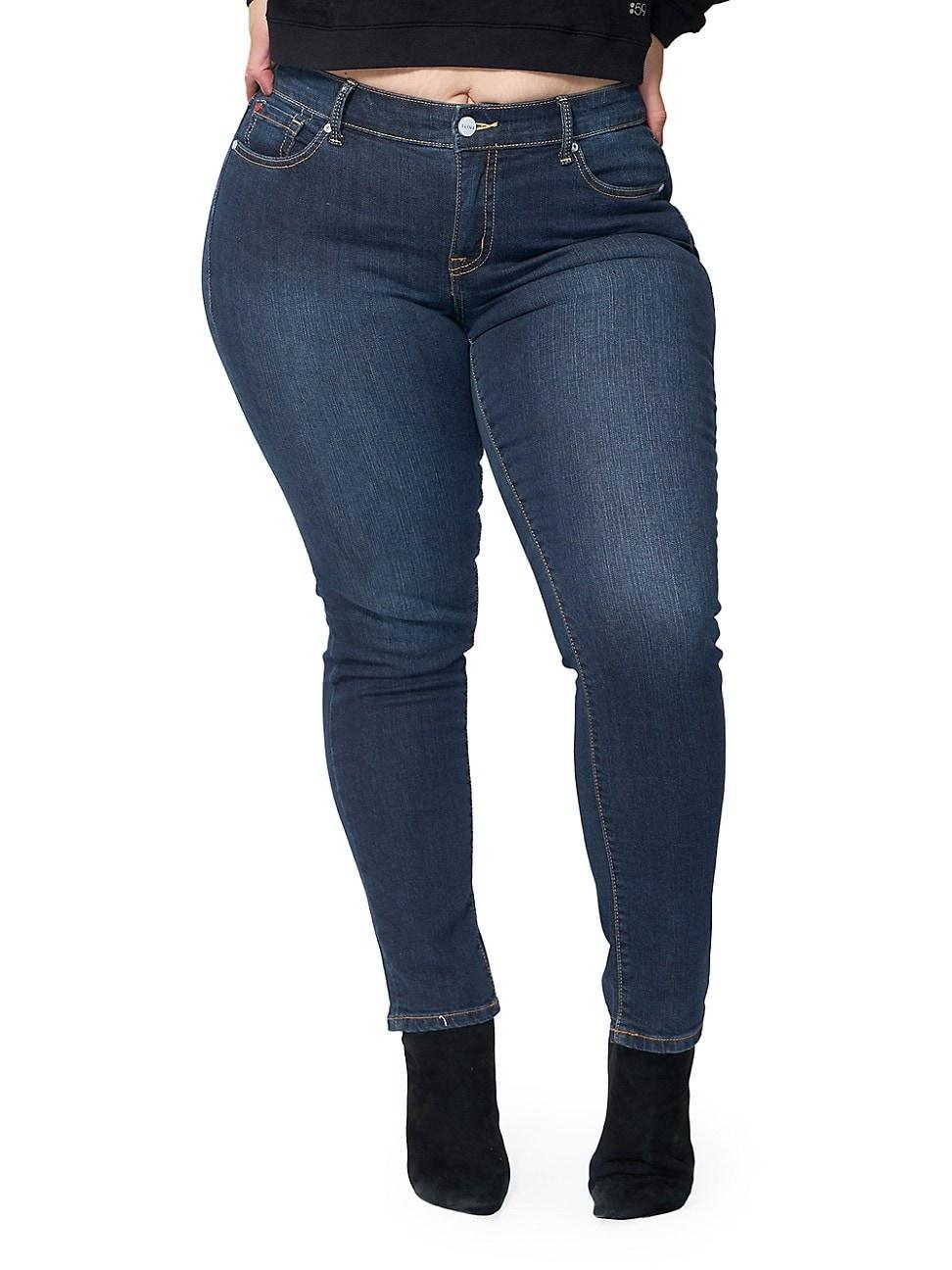 Womens Livia Mid-Rise Skinny Jeans product image