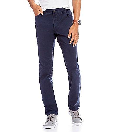 Michael Kors Slim-Fit Parker Stretch Flat Front Twill Pants Product Image