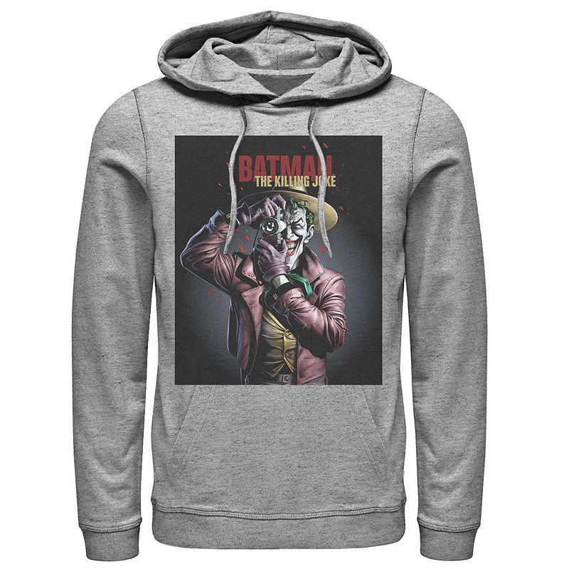 Mens DC Comics Batman The Killing Joke Joker Poster Hoodie Grey Heather Product Image