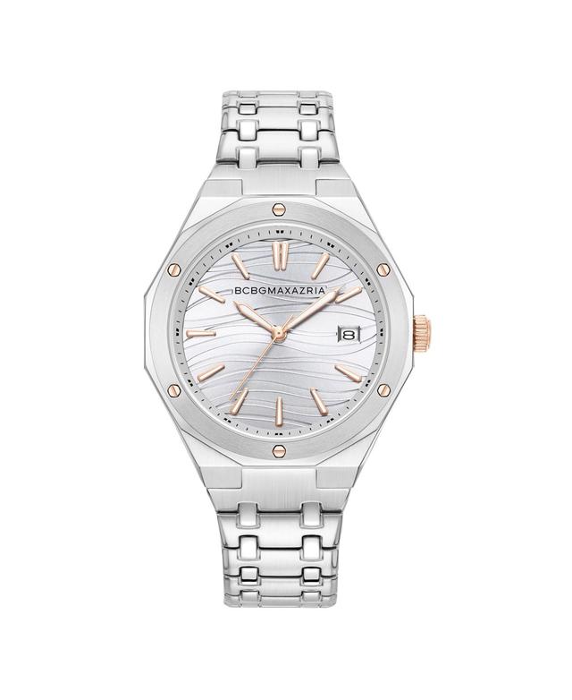 Bcbgmaxazria Womens Classic Silver-Tone Stainless Steel Bracelet Watch 36mm - Silver Product Image