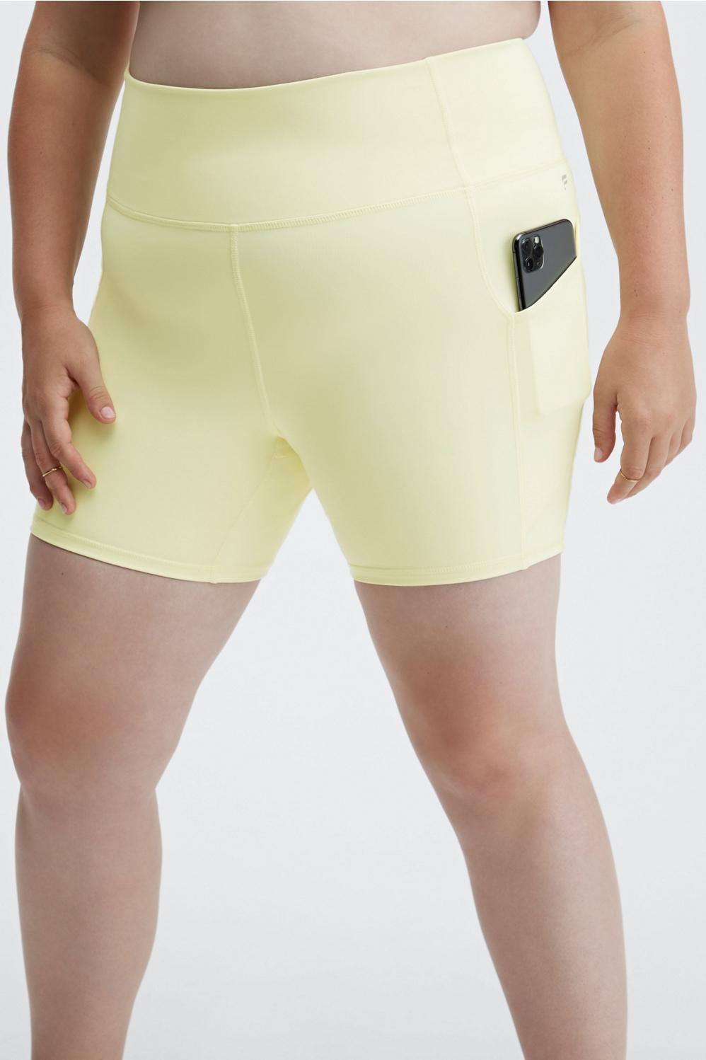 Fabletics Oasis High-Waisted 6 Short Womens yellow plus Size 4X product image