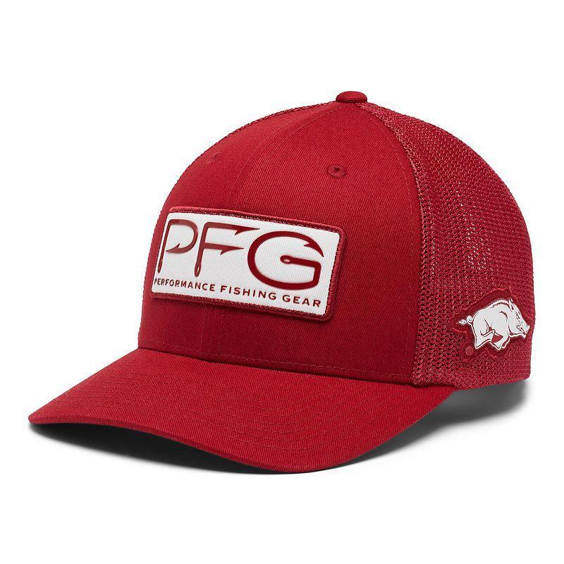 Mens Columbia Cardinal Arkansas Razorbacks PFG Hooks Flex Hat Product Image