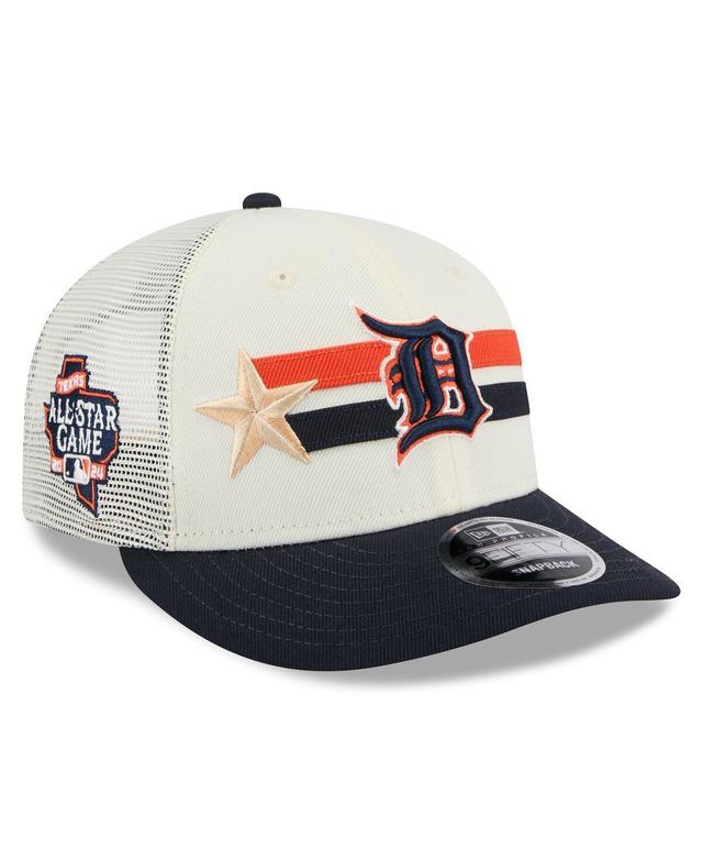 Mens New Era Cream/Navy Detroit Tigers 2024 MLB All-Star Game Workout Meshback Low Profile 9FIFTY Snapback Hat Product Image