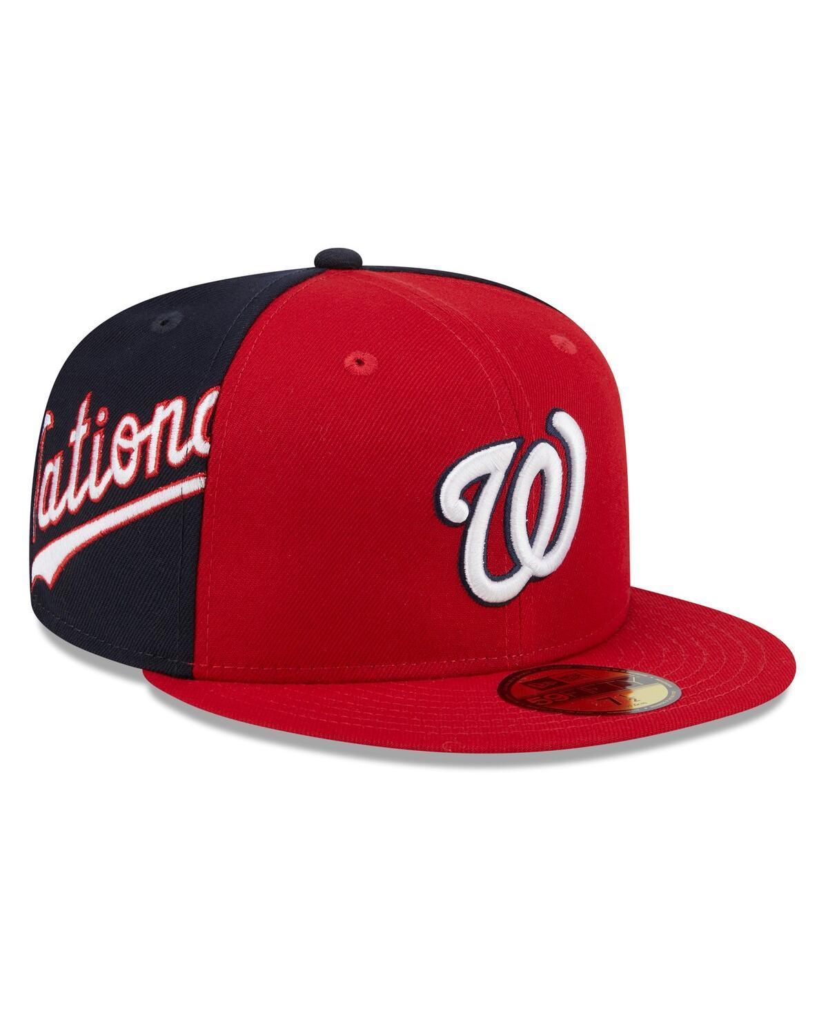 Mens New Era /Navy Washington Nationals Gameday Sideswipe 59FIFTY Fitted Hat Product Image