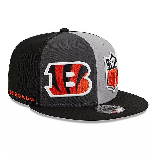 Mens New Era Black/Gray Cincinnati Bengals 2023 Sideline 9FIFTY Snapback Hat Product Image