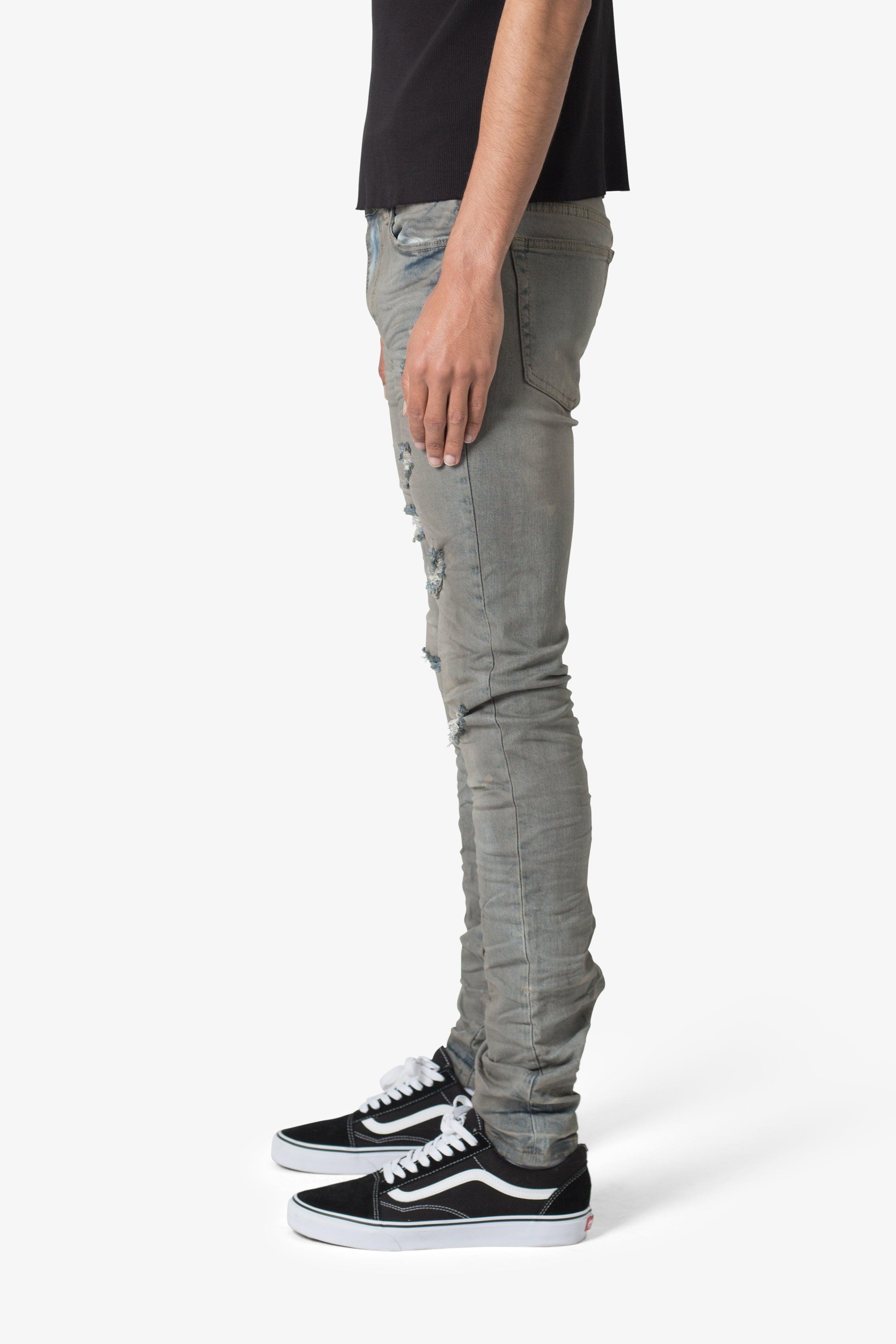 X607 Painted Skinny Denim - Blue Product Image