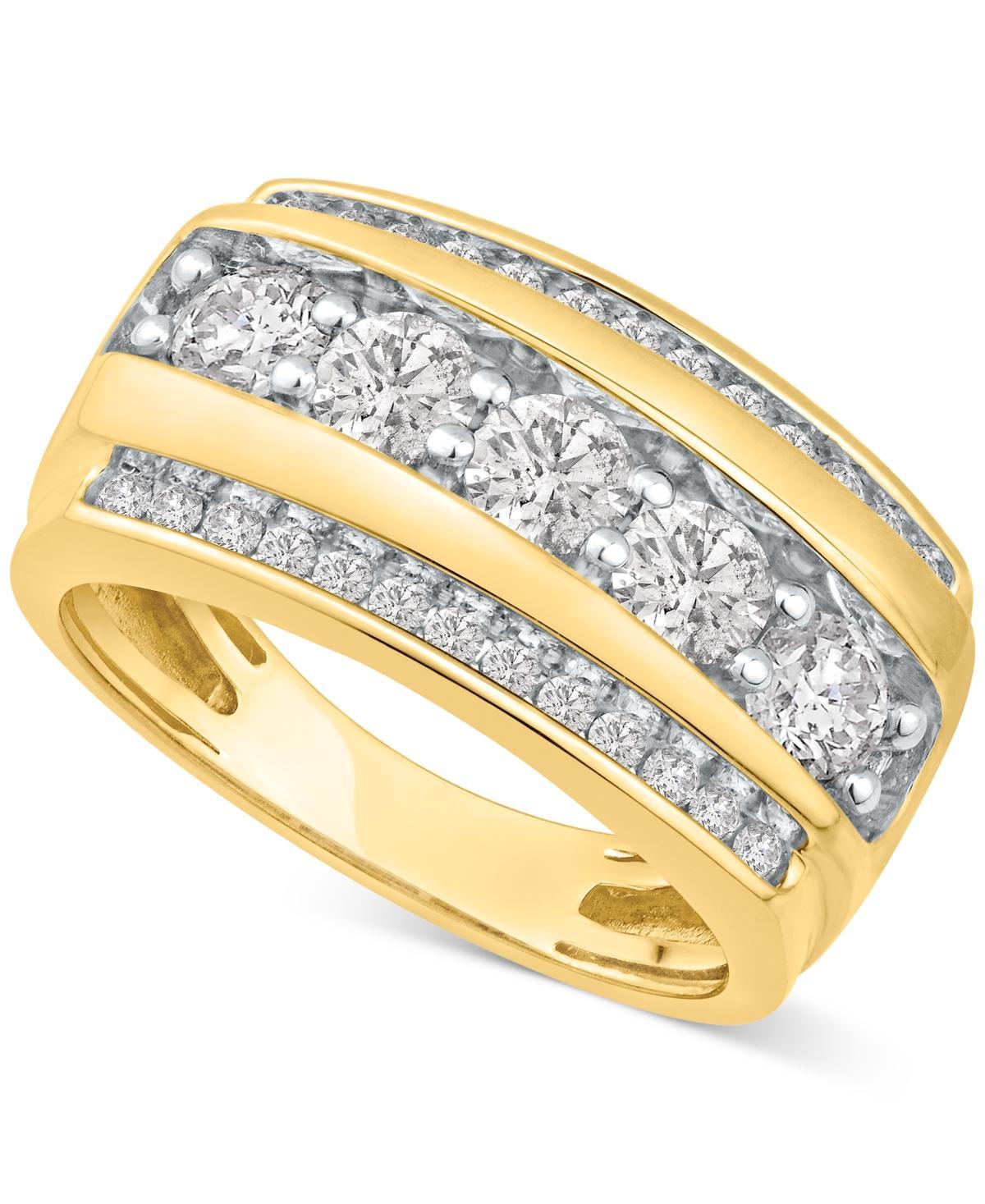 Mens Diamond Multirow Band (2 ct. t.w.) in 10k Gold Product Image