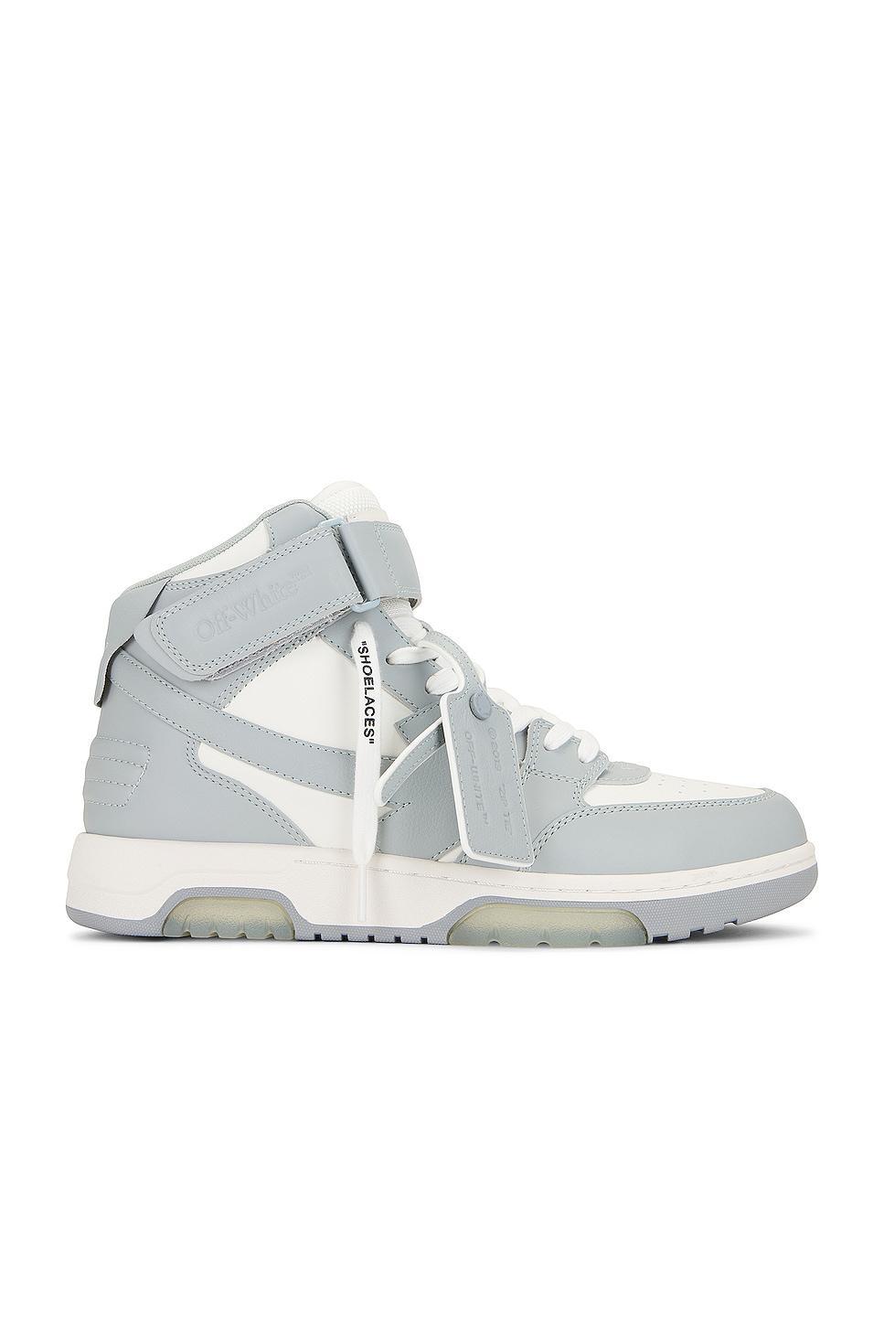 OFF-WHITE Out Of Office Mid Top Sneaker in White & Grey - Light Grey,White. Size 43 (also in ). Product Image