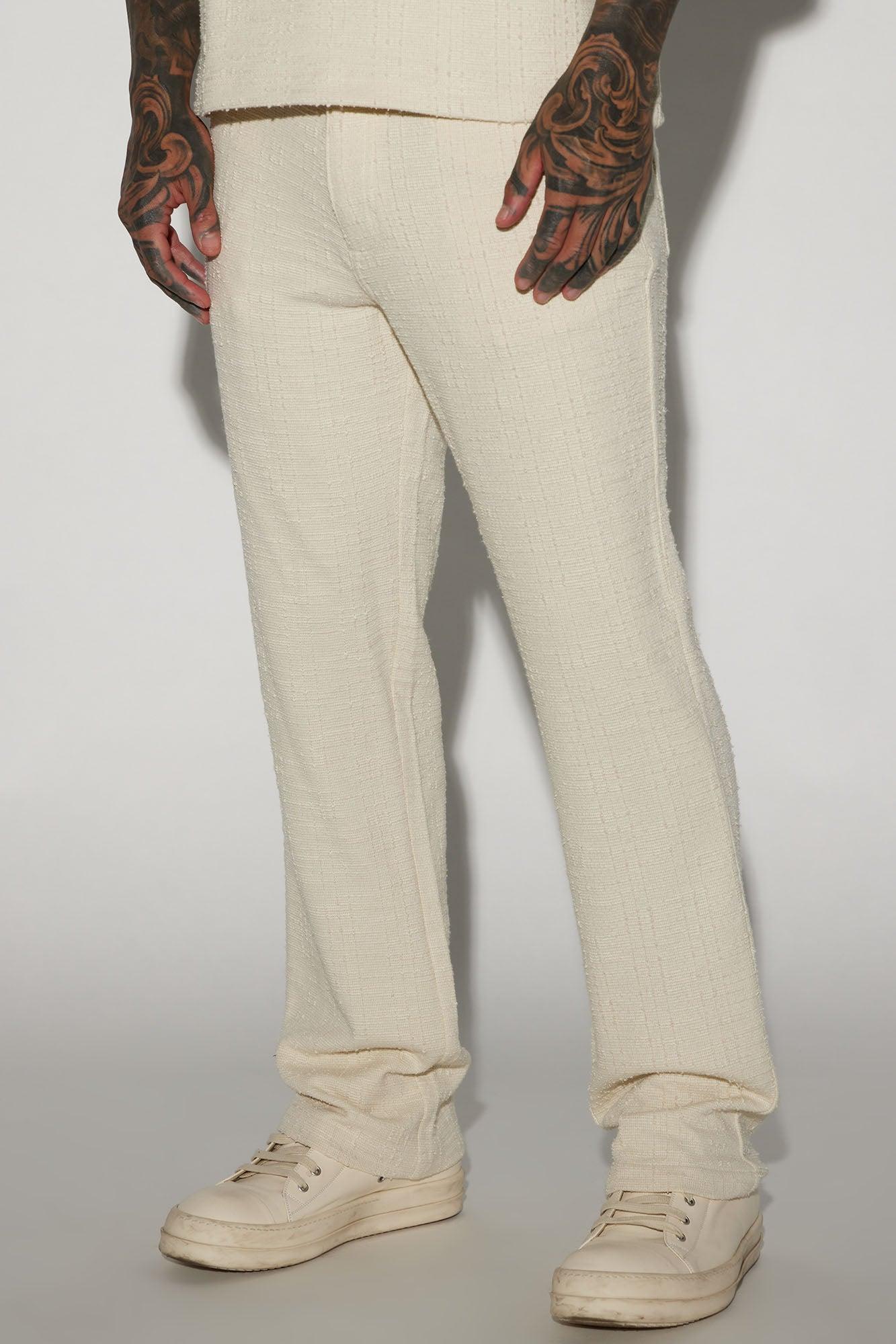 Jordan Textured Straight Pants - Off White Product Image