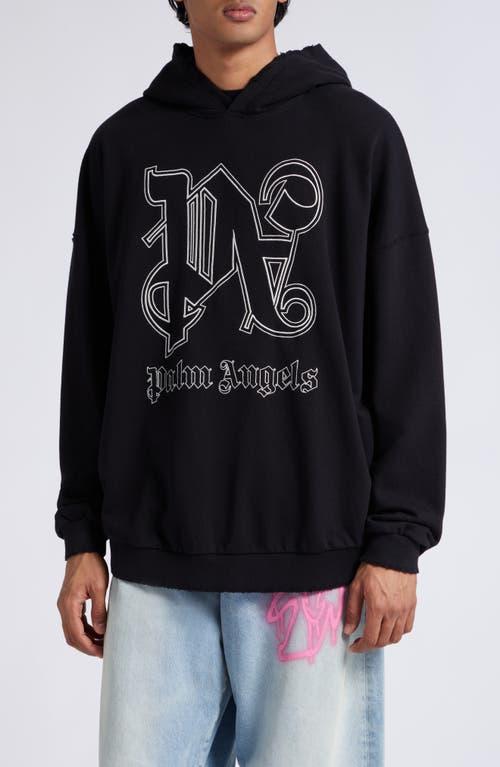 Palm Angels Statement Monogram Embroidered Hoodie Product Image