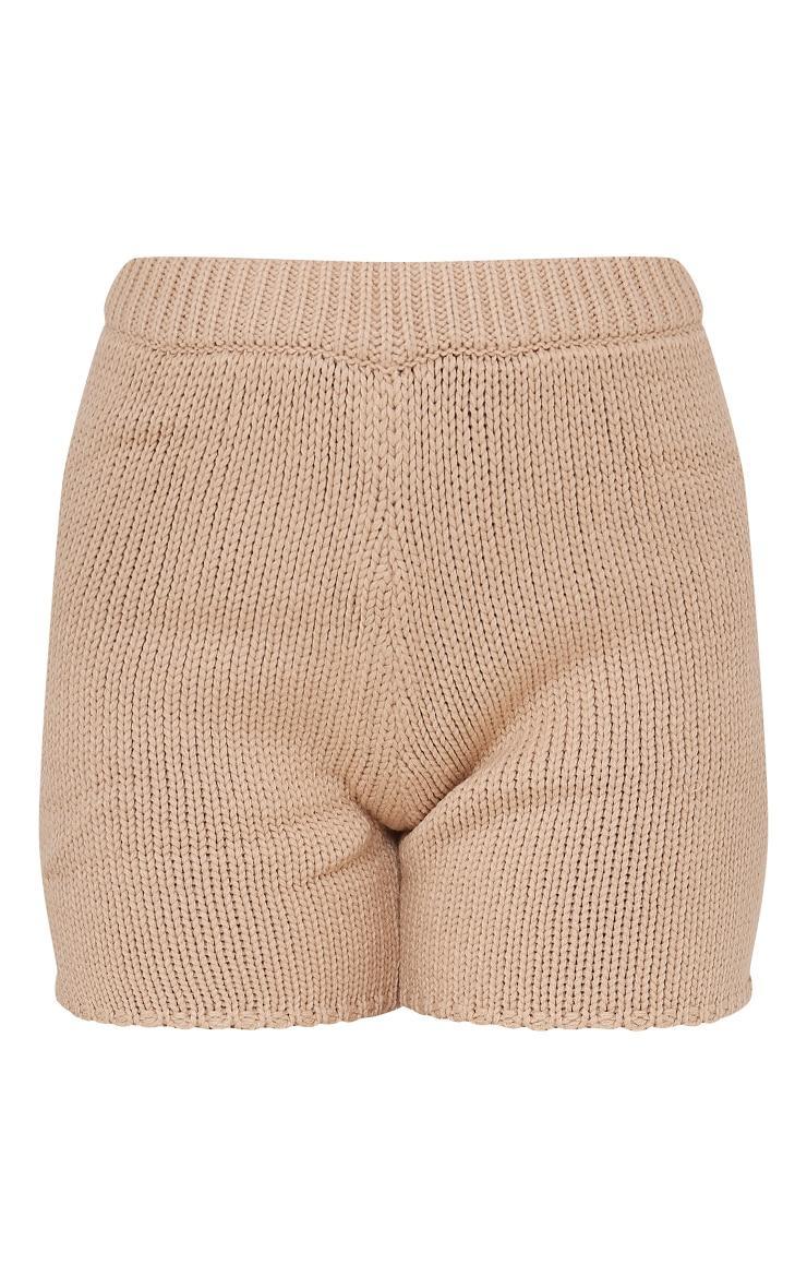 Stone Chunky Knit Floaty Shorts Product Image