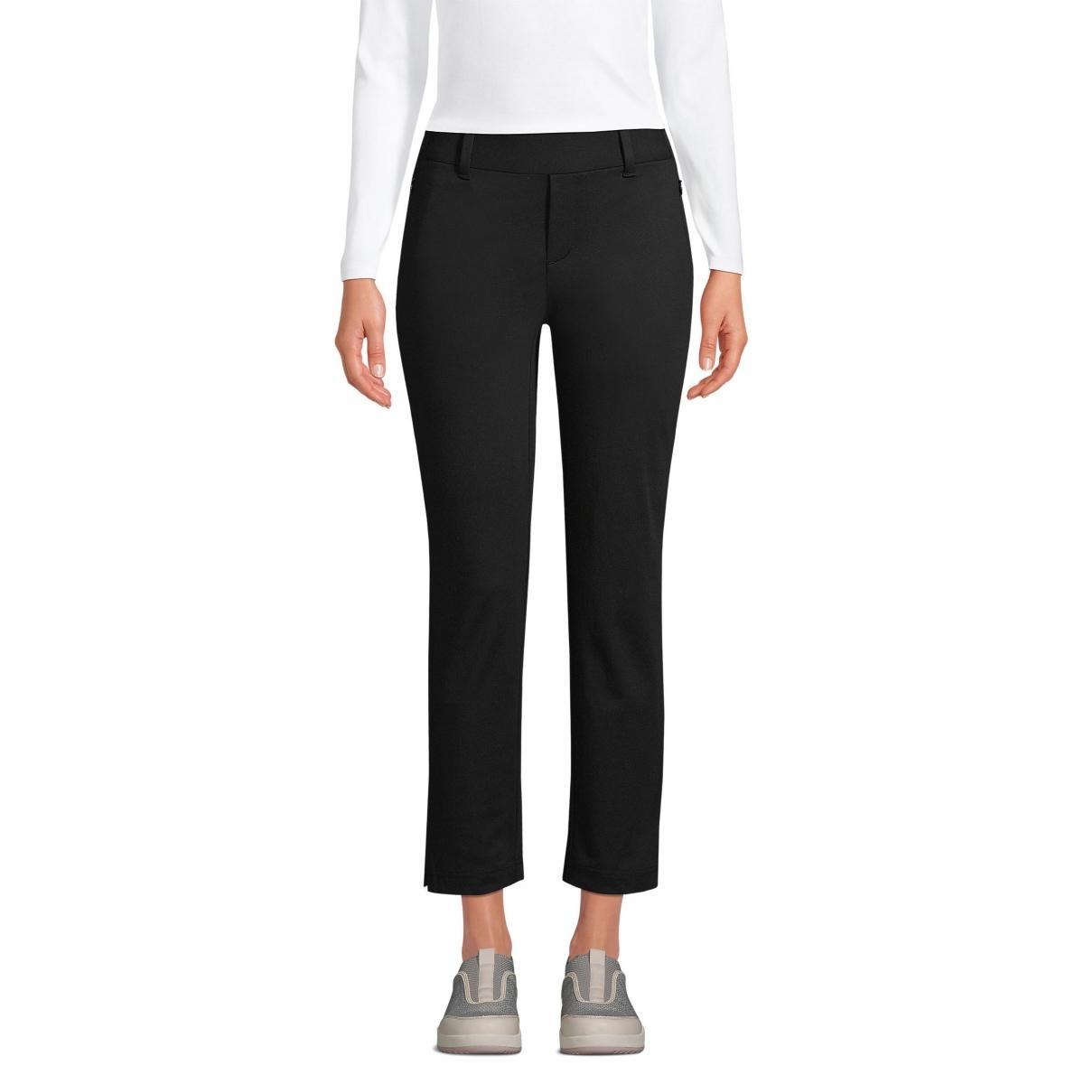 Lands End Womens Flex Mid Rise Pull On Crop Pants Product Image