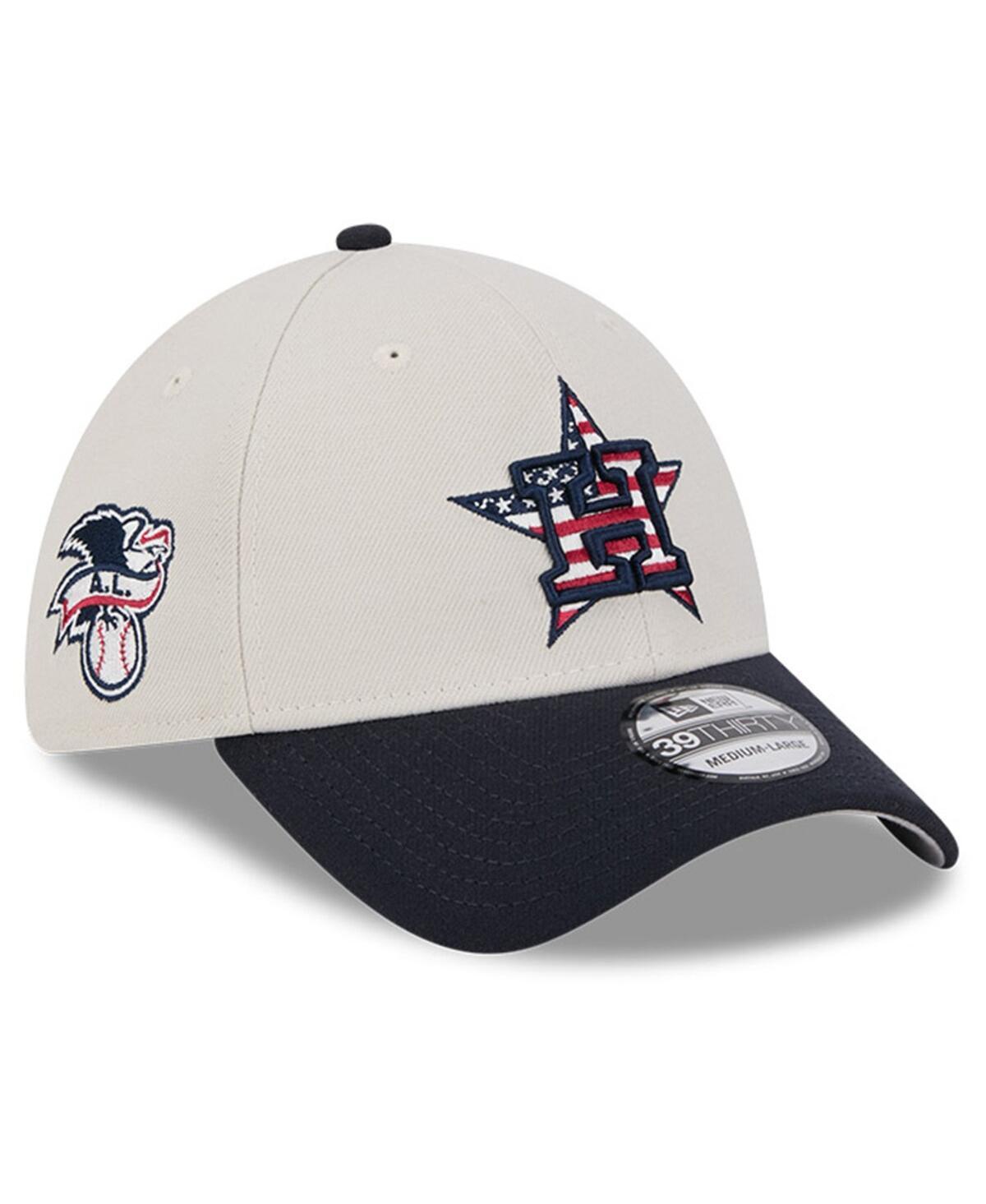 Mens New Era Khaki/Black Houston Astros 2024 Fourth of July 39THIRTY Flex Hat Product Image