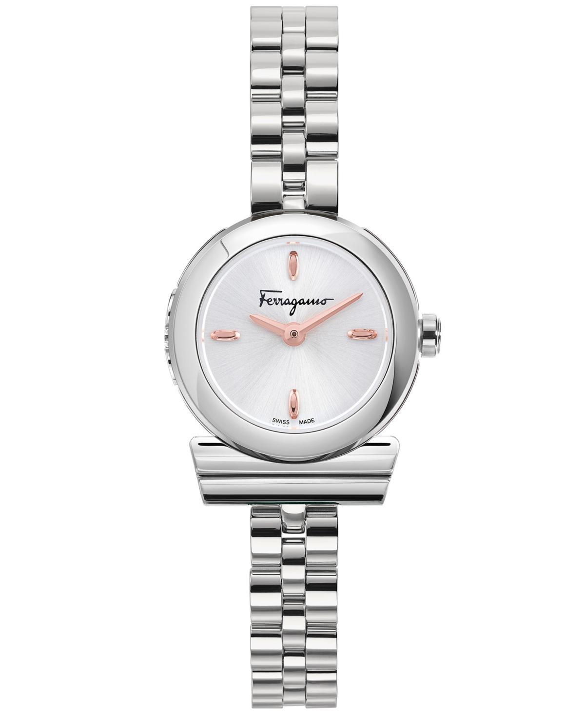 Salvatore Ferragamo Womens Swiss Gancini Stainless Steel Bracelet Watch 23mm Product Image