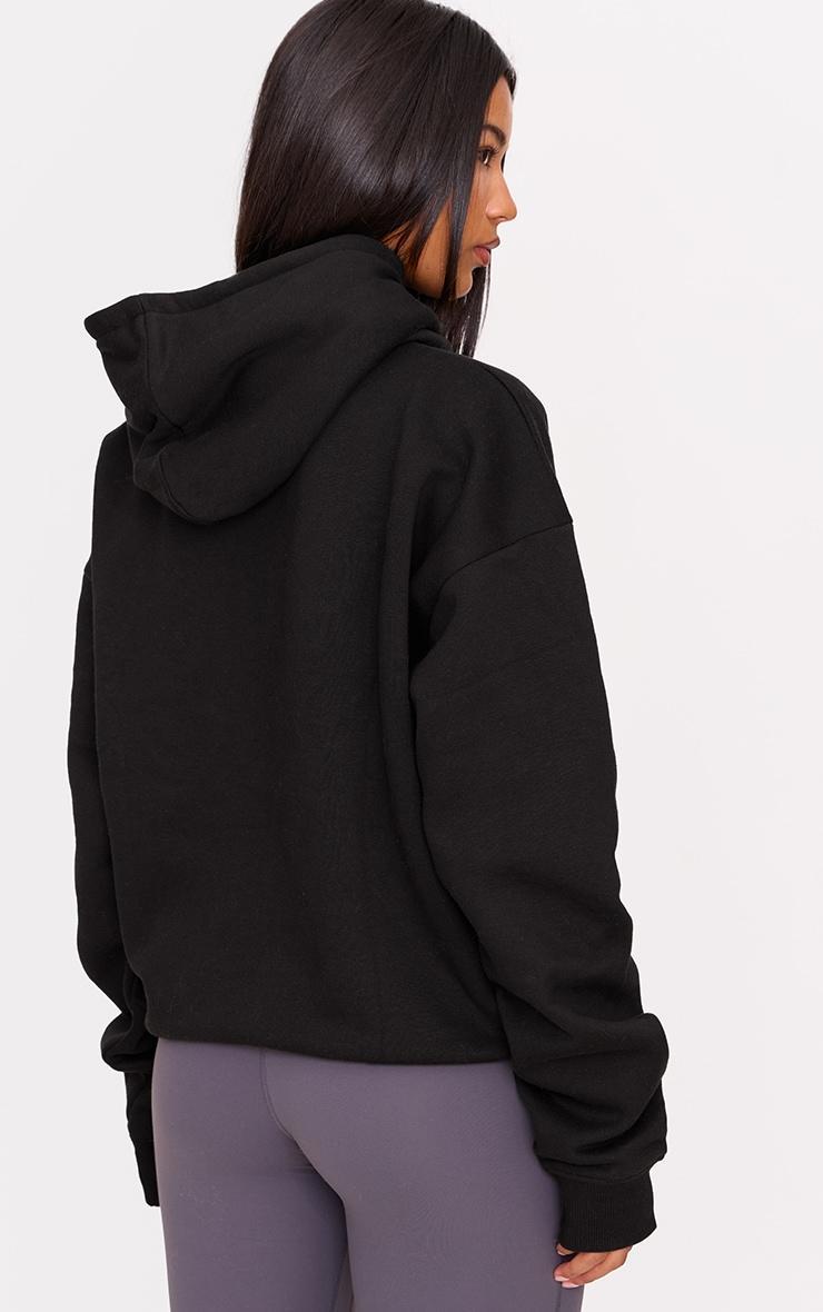 Black Iconic Embossed Oversized Hoodie Product Image