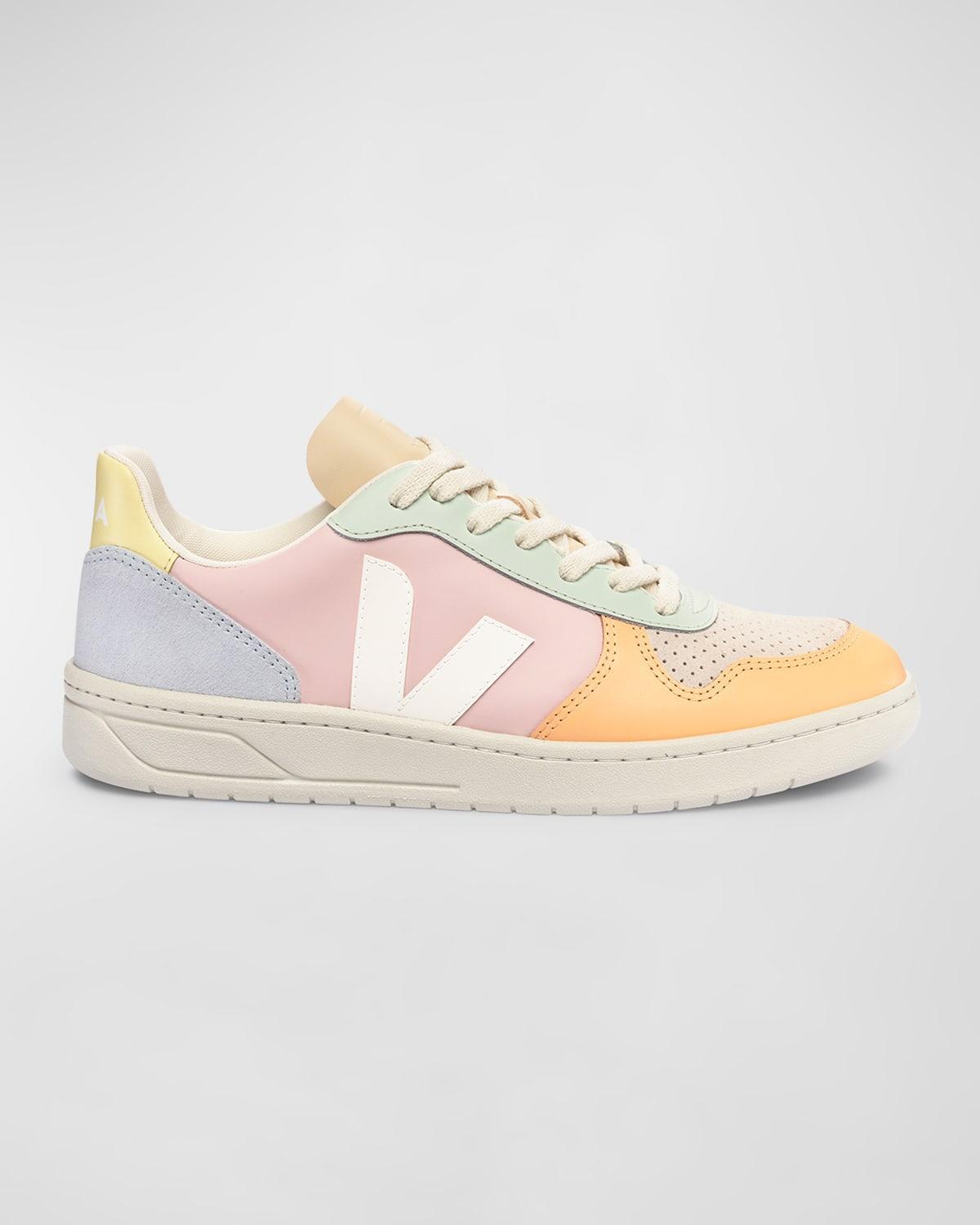 V-10 Colorblock Leather Low-Top Sneakers Product Image