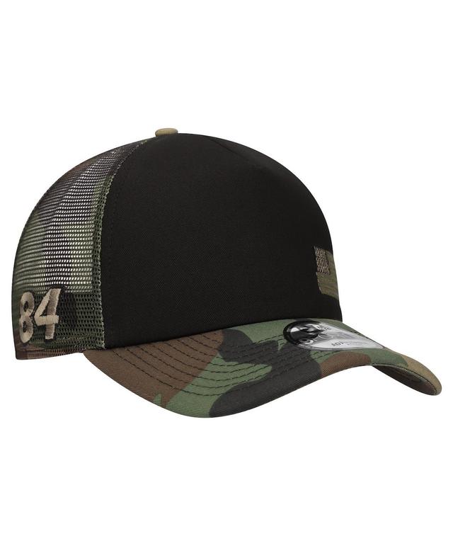 New Era Mens Black/Camo Jimmie Johnson Trucker 9FORTY Adjustable Hat Product Image