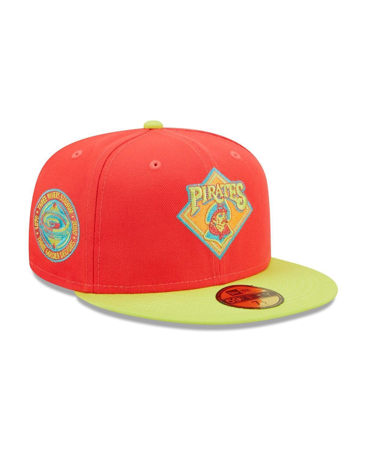 Mens New Era /Neon Green Pittsburgh Pirates Lava Highlighter Combo 59FIFTY Fitted Hat Product Image