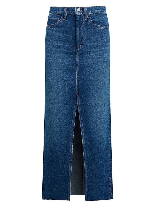 Womens The Eva Denim Maxi Skirt Product Image